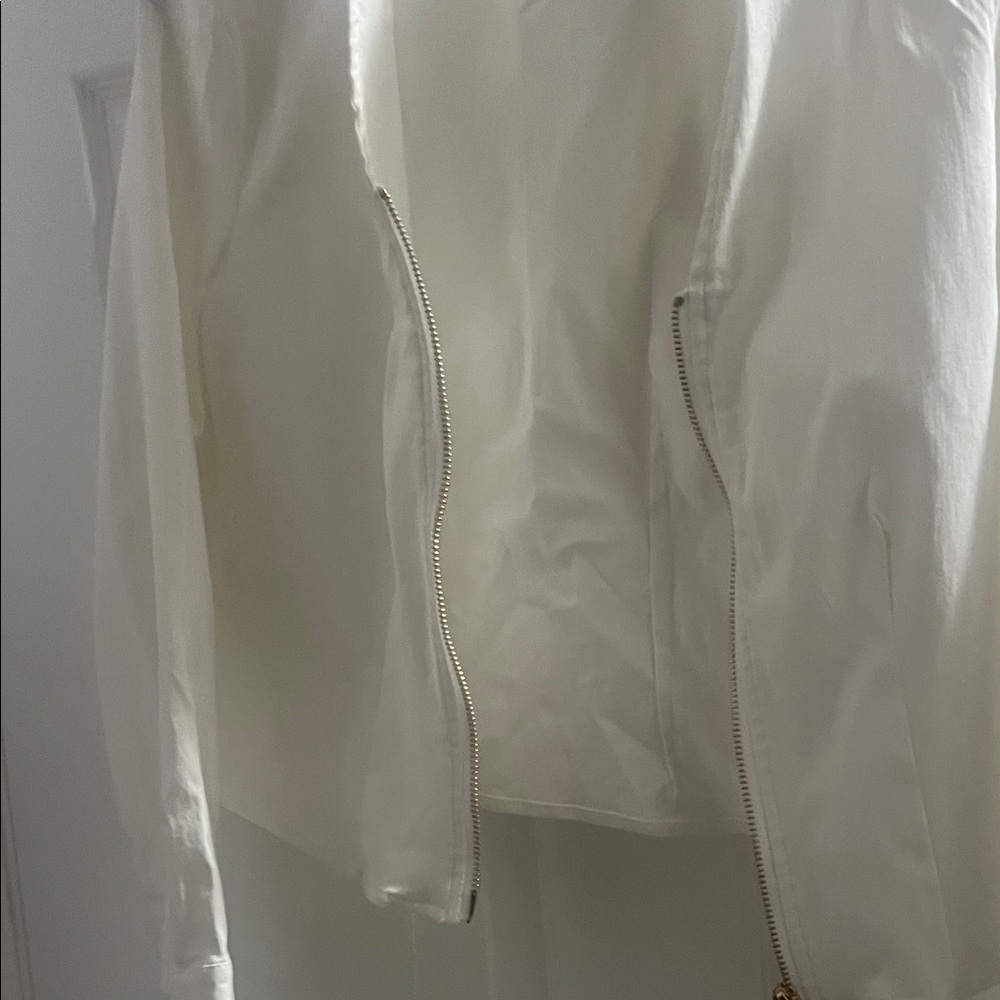 White Zip-Up Jacket - Picture 2 of 3